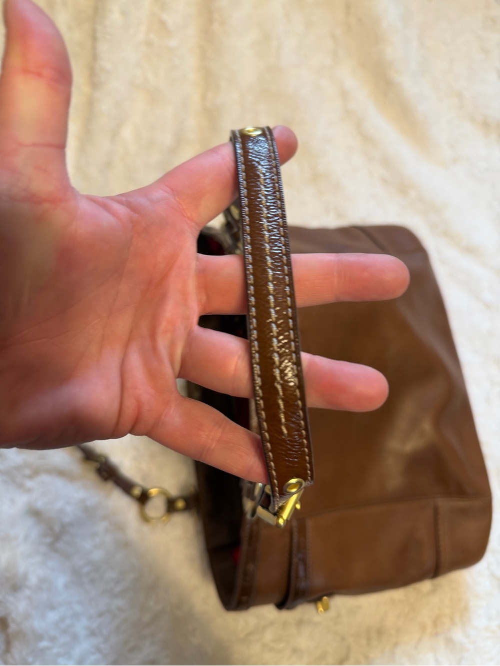 Coach 11231 Brown Leather Legacy Tote Shoulder Bag Brass Y2K - Picture 14 of 15